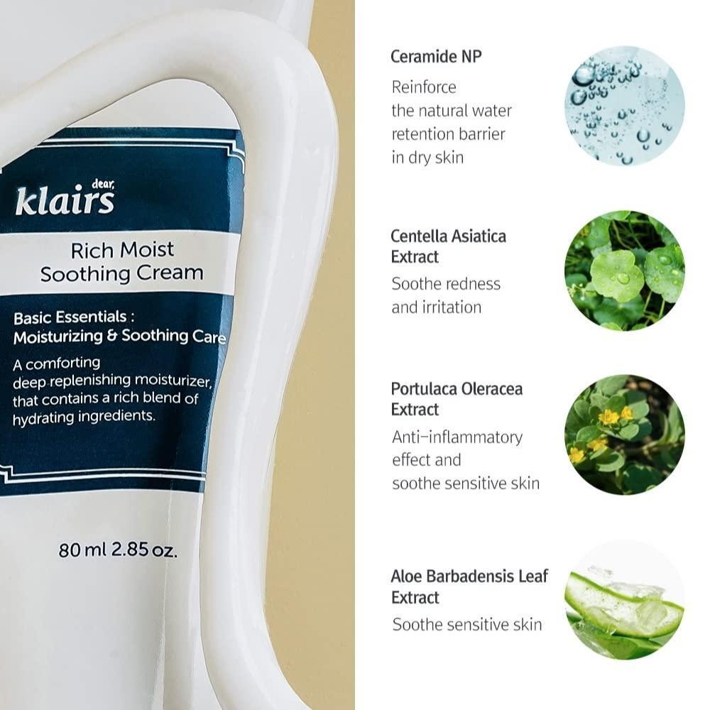 Rich Moist Soothing Cream 80ml – Cruelty-Free | Hanara