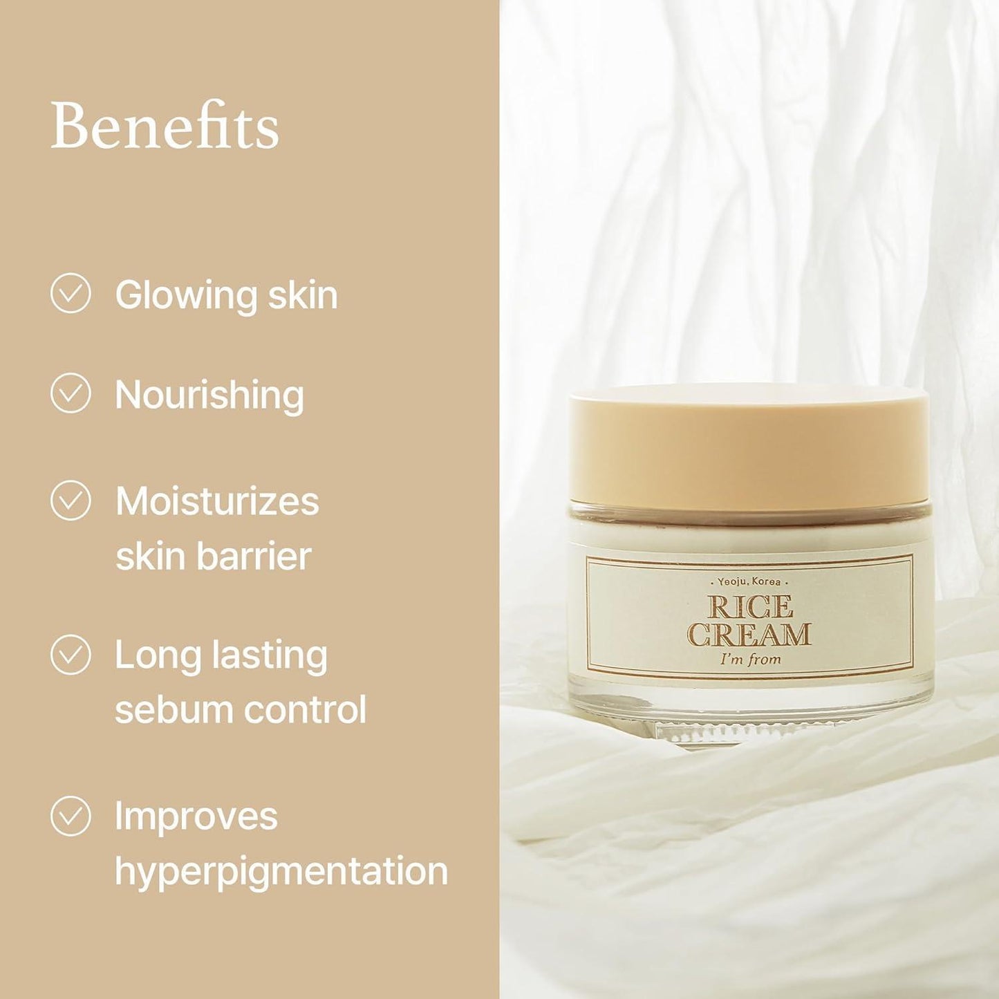 Rice Cream 50g – Cruelty-Free | Hanara