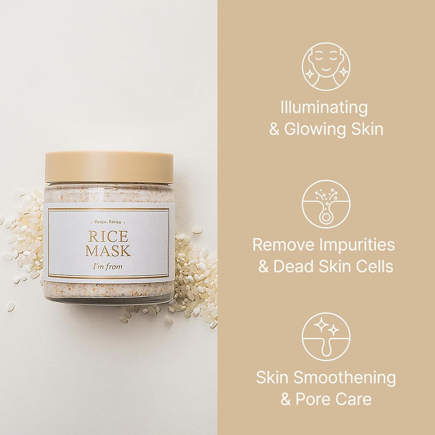 Rice Mask 110g – Cruelty-Free | Hanara