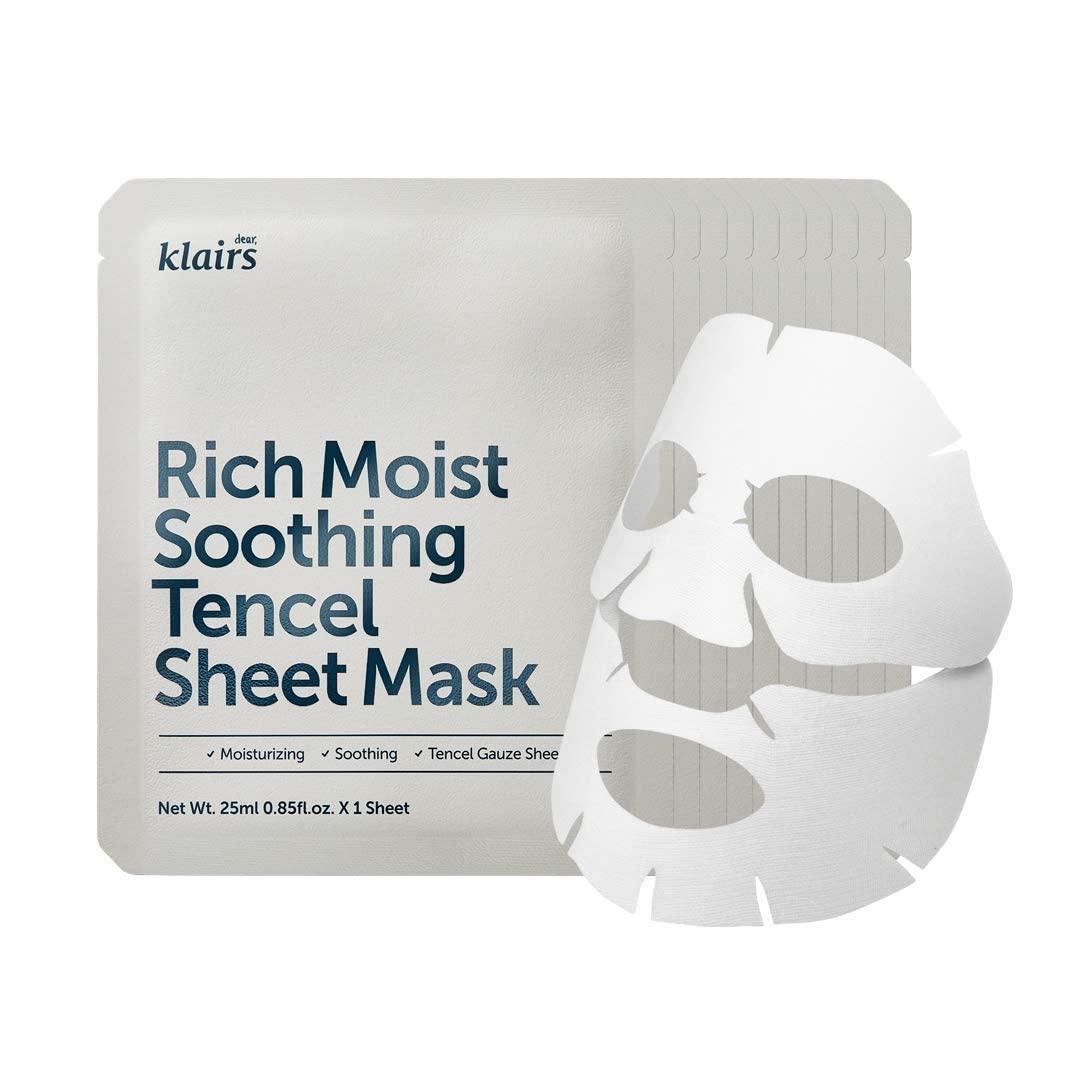 Rich Moist Soothing Tencel Sheet Mask 25ml 10pcs – Cruelty-Free | Hanara