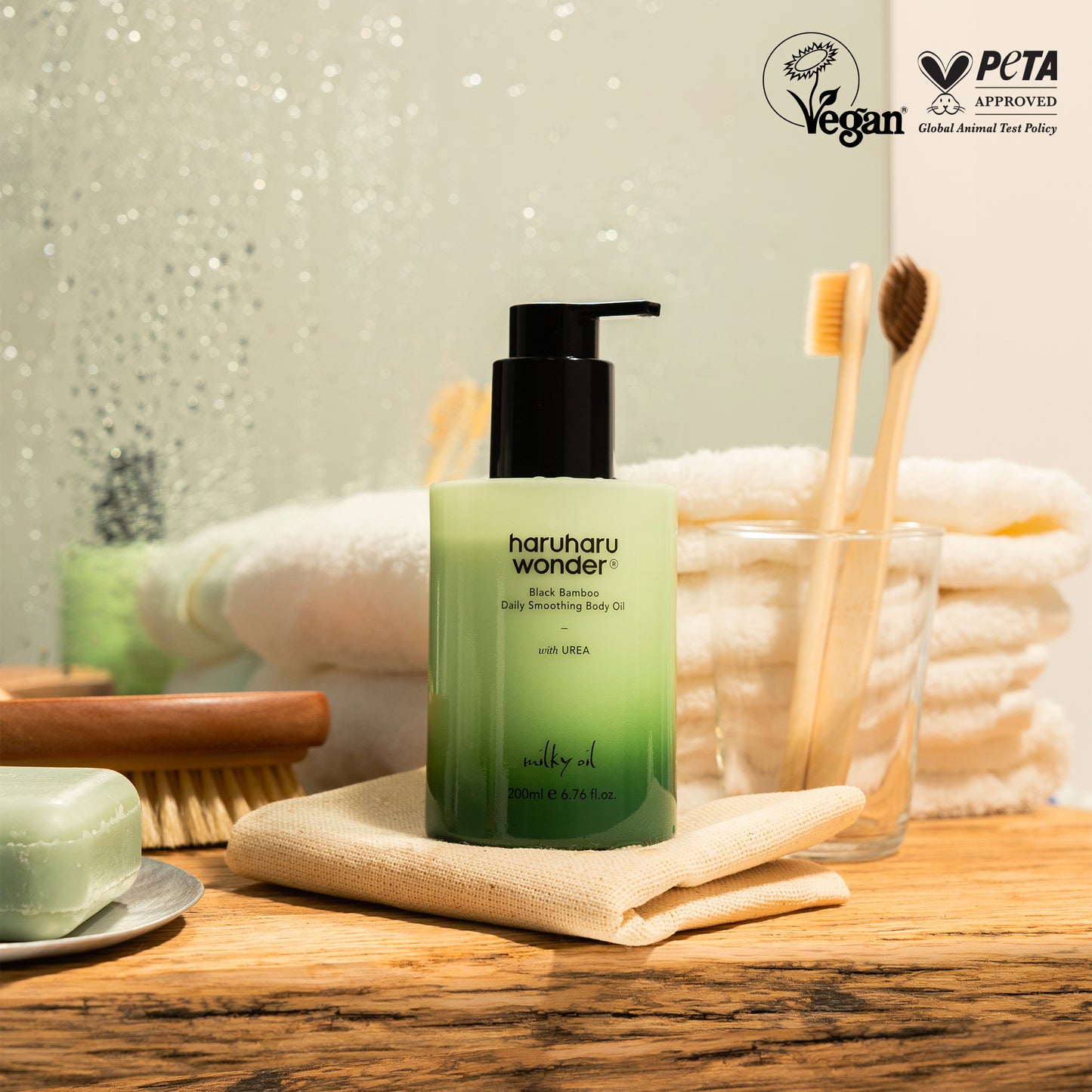 Black Bamboo Daily Soothing Body Oil 200ml – Cruelty-Free | Hanara
