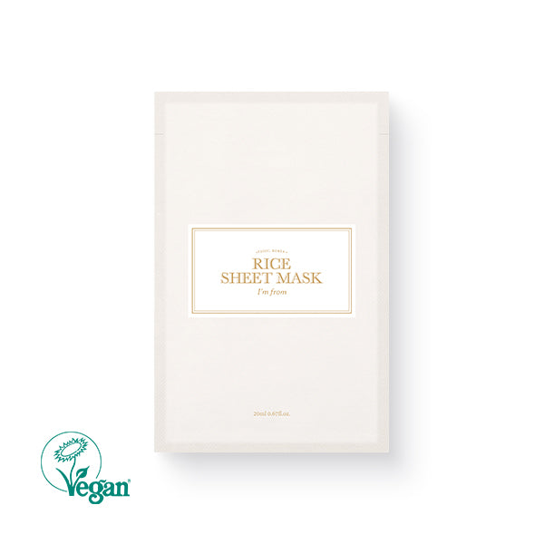Rice Sheet mask 20ml 1pc – Cruelty-Free | Hanara