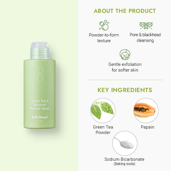 Green Tea & Enzyme Powder Wash 110 g – Cruelty-Free | Hanara