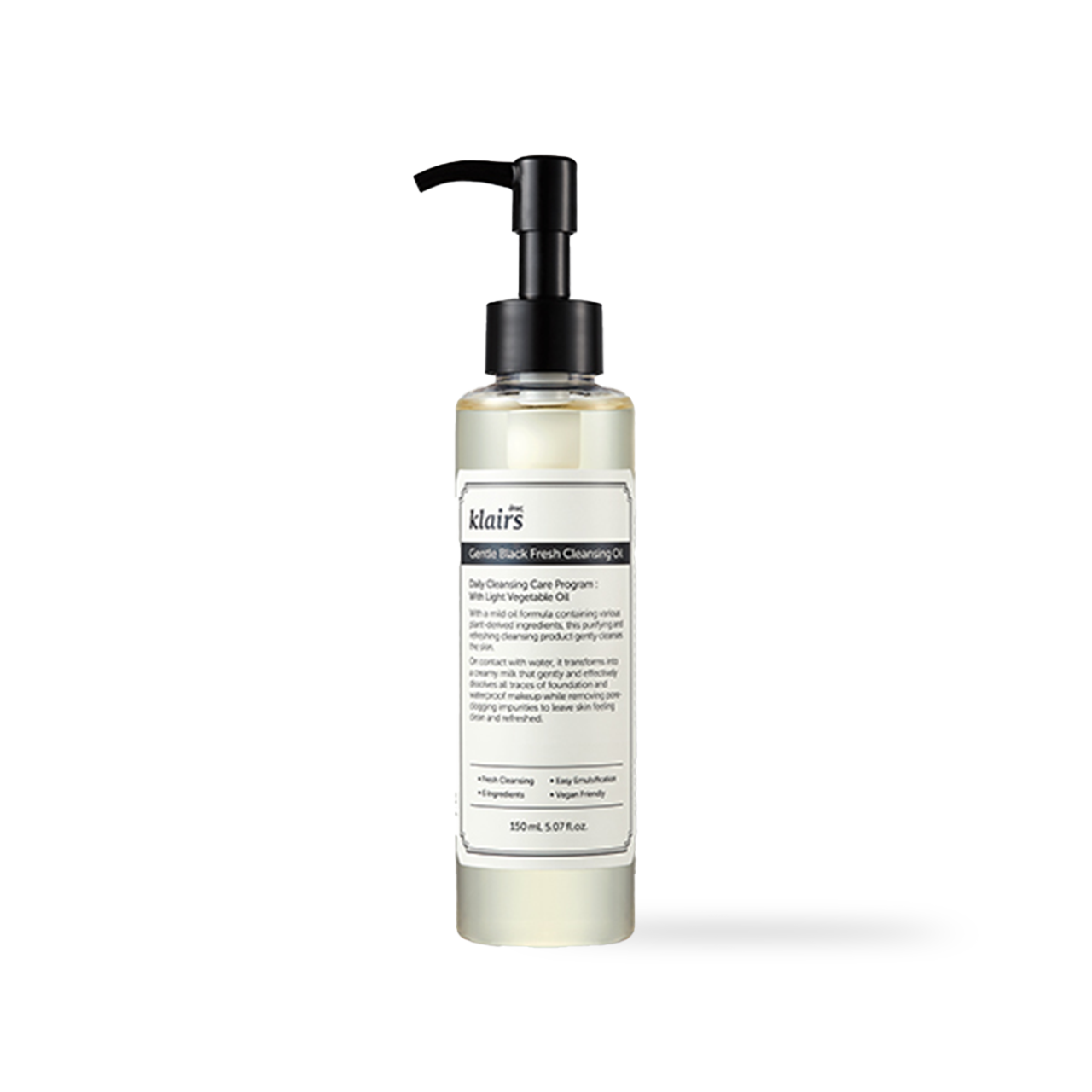 Gentle Black Fresh Cleansing Oil 150ml – Cruelty-Free | Hanara