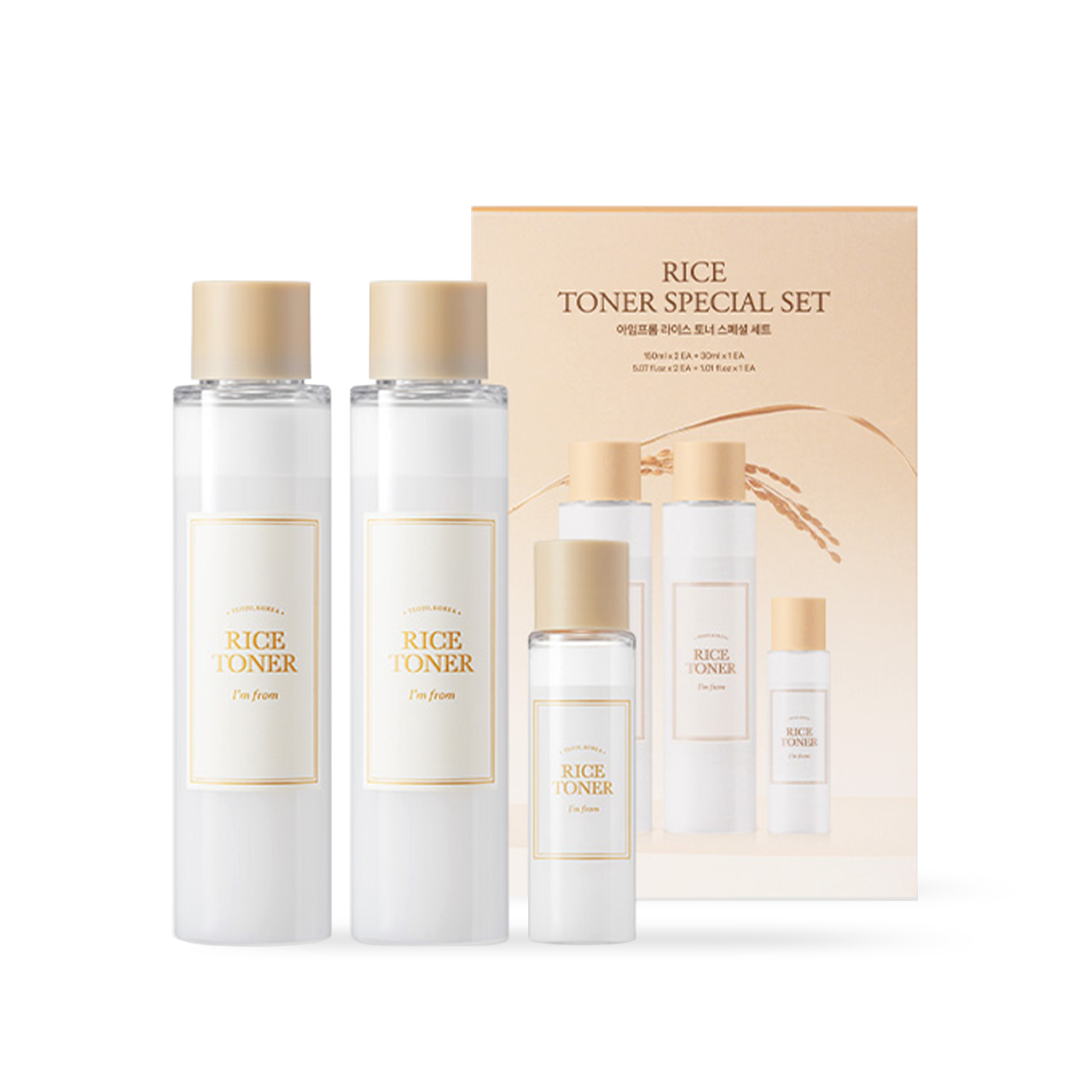Rice Toner Special Set 3pcs – Cruelty-Free | Hanara