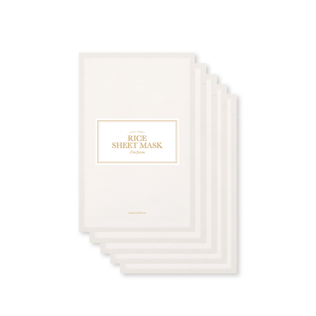 Rice Sheet mask Set 5pcs – Cruelty-Free | Hanara