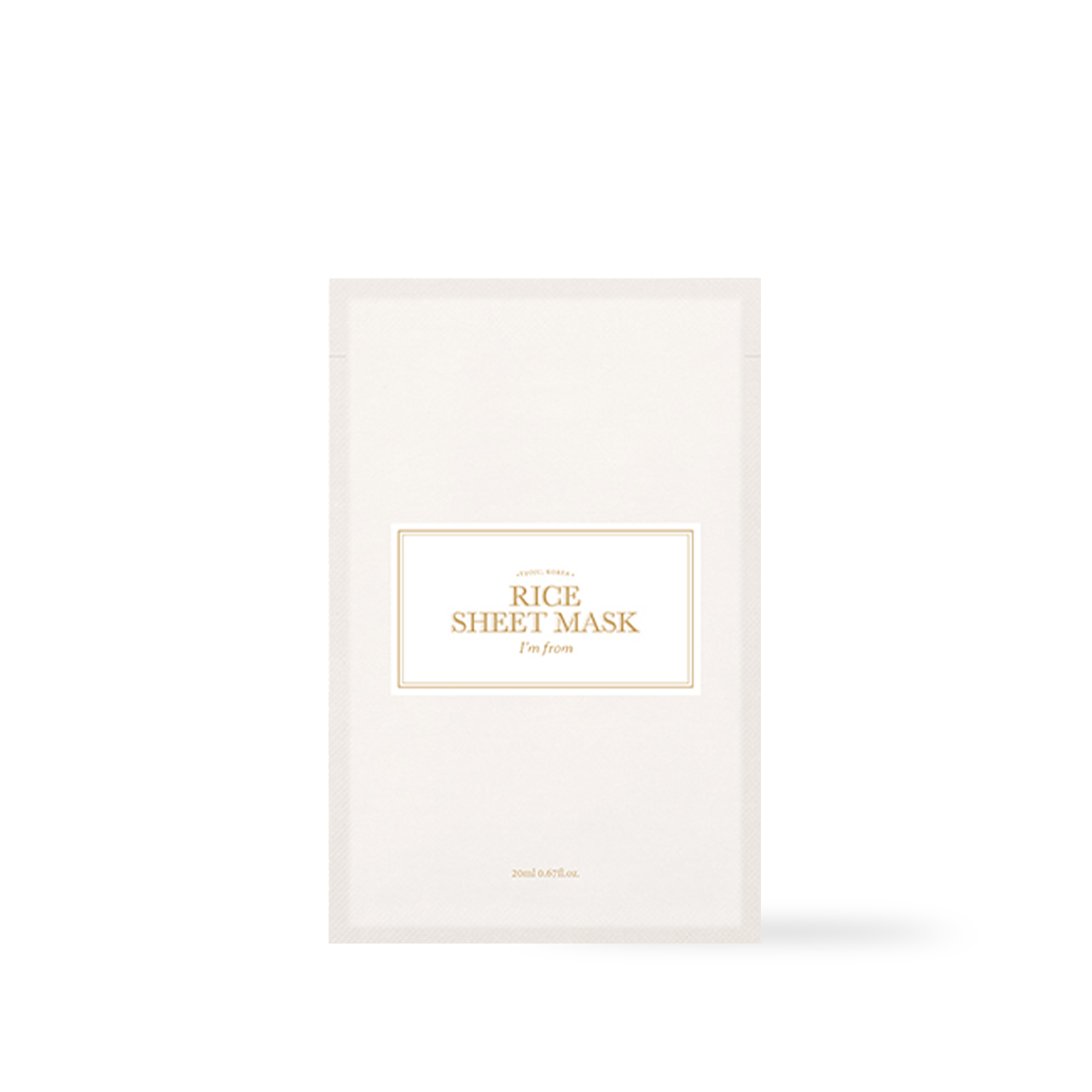 Rice Sheet mask 20ml 1pc – Cruelty-Free | Hanara