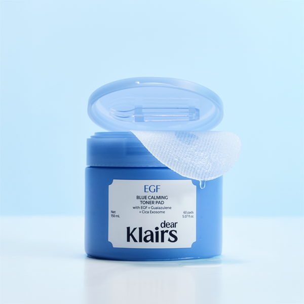 EGF Blue Calming Toner Pad 150 ml 60 Pads – Cruelty-Free | Hanara