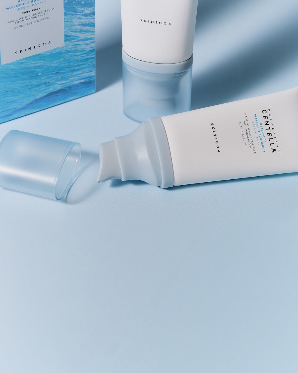 Madagascar Centella Hyalu-Cica Water-Fit Sun Serum Twin Pack 50ml – Cruelty-Free | Hanara