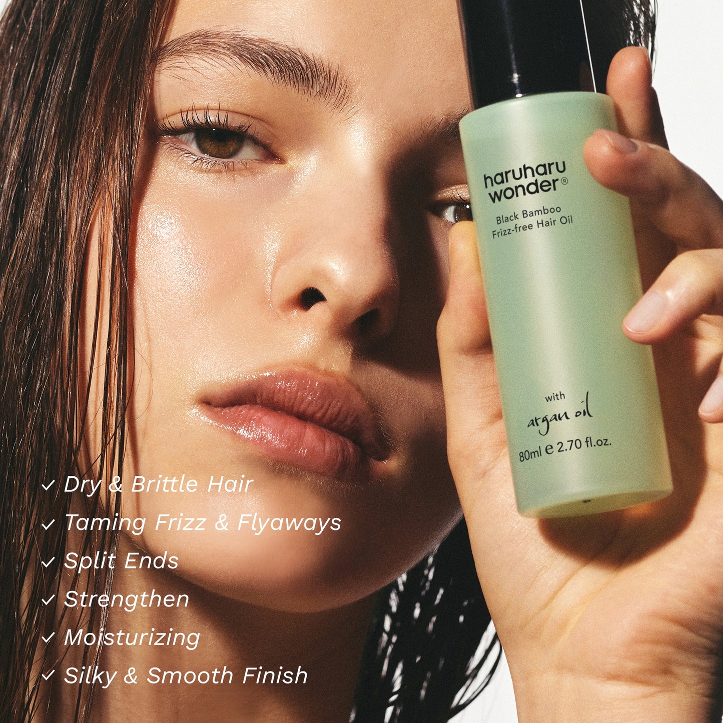 Black Bamboo Frizz-Free Hair Oil 80ml – Cruelty-Free | Hanara