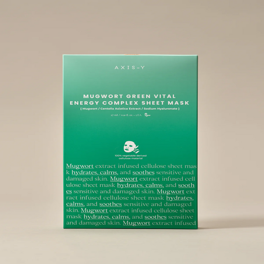 Mugwort Green Vital Energy Complex Sheet Mask 27ml – Cruelty-Free | Hanara