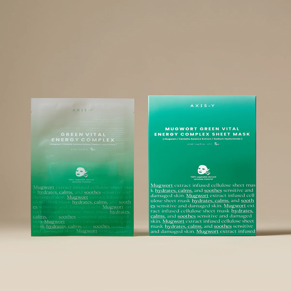 Mugwort Green Vital Energy Complex Sheet Mask 27ml – Cruelty-Free | Hanara