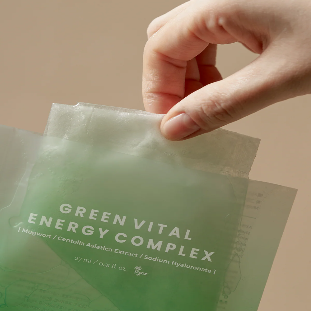 Mugwort Green Vital Energy Complex Sheet Mask 27ml – Cruelty-Free | Hanara