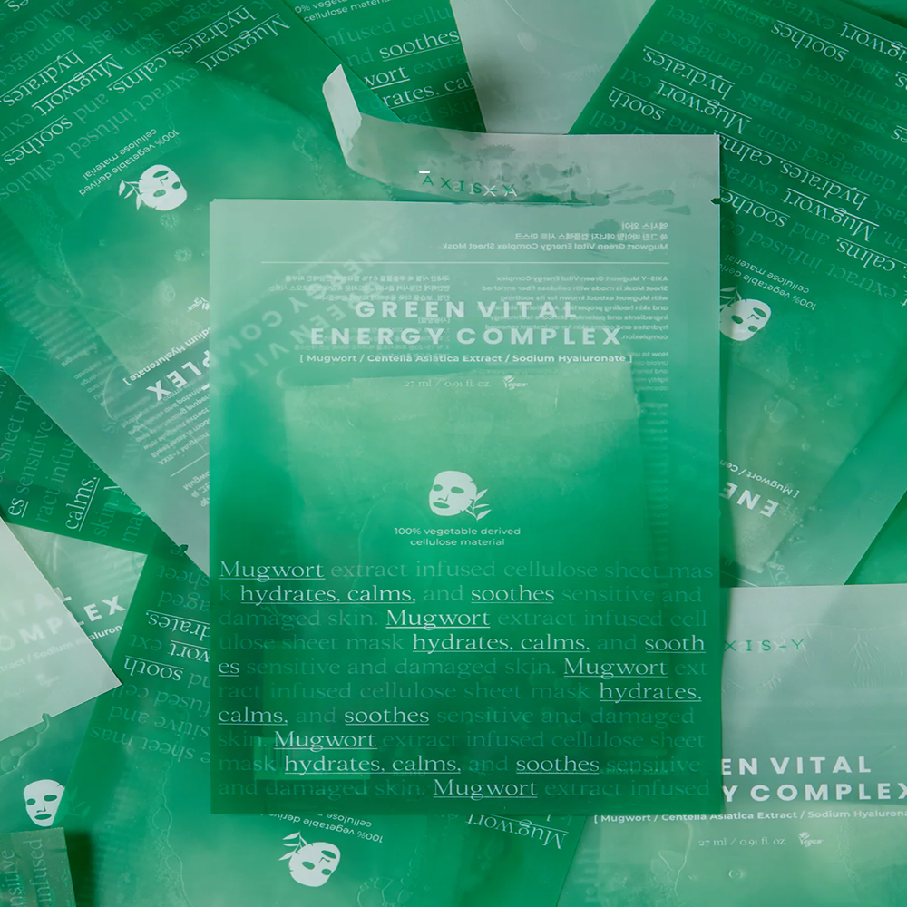 Mugwort Green Vital Energy Complex Sheet Mask 27ml – Cruelty-Free | Hanara