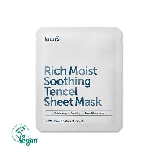 Rich Moist Soothing Tencel Sheet Mask 25ml 10pcs – Cruelty-Free | Hanara