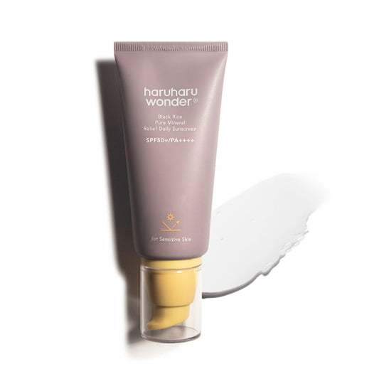 Black Rice Pure Mineral Relief Daily Sunscreen Unscented SPF50+ 50ml – Cruelty-Free | Hanara
