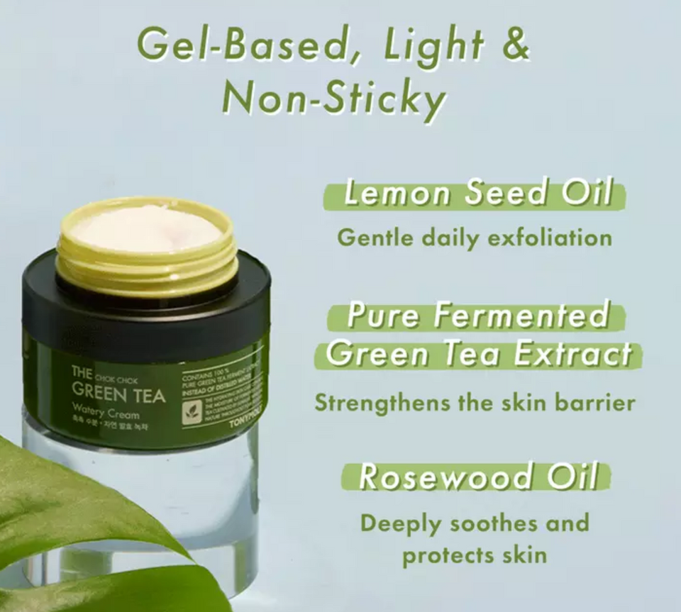 The Chok Chok Green Tea Watery Moisture Cream 100ml – Cruelty-Free | Hanara