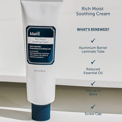 Rich Moist Soothing Cream 80ml – Cruelty-Free | Hanara
