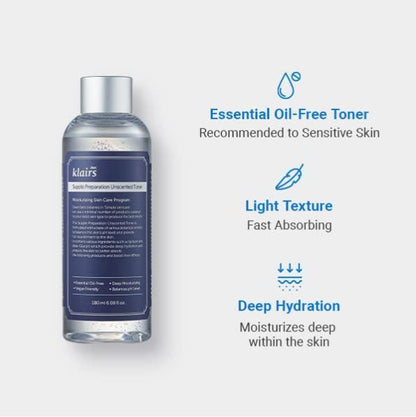 Supple Preparation Unscented Toner 180ml – Cruelty-Free | Hanara