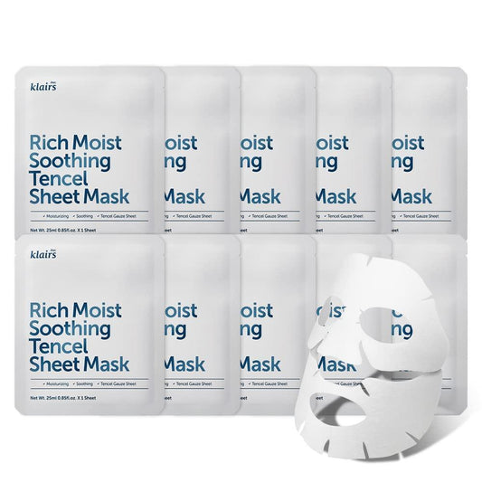 Rich Moist Soothing Tencel Sheet Mask 25ml 10pcs – Cruelty-Free | Hanara