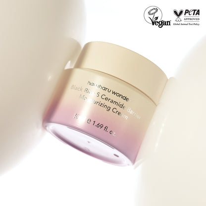 Black Rice 5 Ceramide Barrier Moisturizing Cream 50ml – Cruelty-Free | Hanara