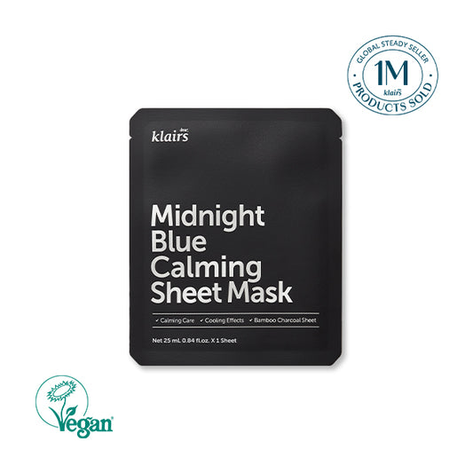 Midnight Blue Calming Sheet Mask 1pc – Cruelty-Free | Hanara