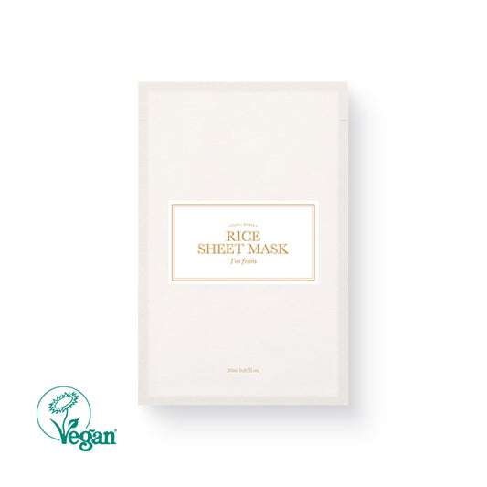 Rice Sheet mask 20ml 1pc – Cruelty-Free | Hanara