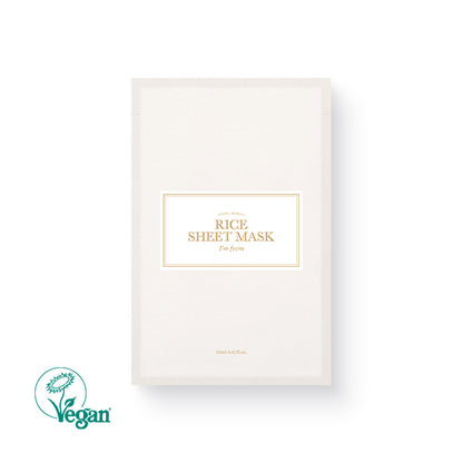 Rice Sheet mask 20ml 1pc – Cruelty-Free | Hanara