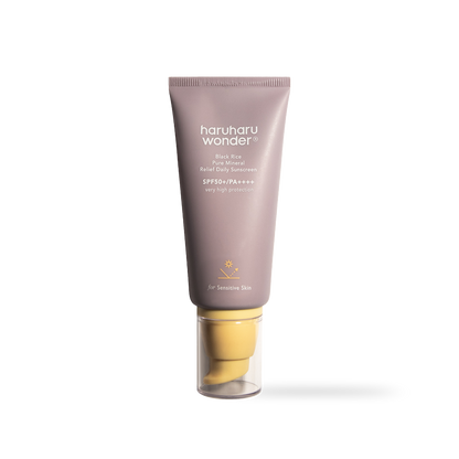 Black Rice Pure Mineral Relief Daily Sunscreen Unscented SPF50+ 50ml – Cruelty-Free | Hanara