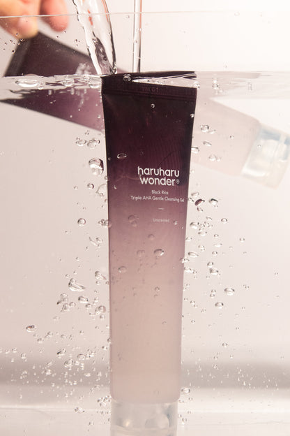 Black Rice Triple AHA Gentle Cleansing Gel Unscented 100ml – Cruelty-Free | Hanara