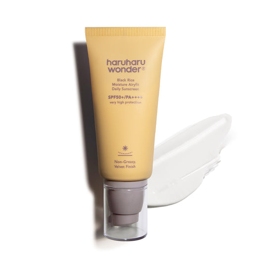 Black Rice Moisture Airyfit Daily Sunscreen Unscented SPF50+ 50ml – Cruelty-Free | Hanara