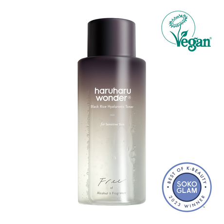 Black Rice Hyaluronic Toner for Sensitive Skin 300ml – Cruelty-Free | Hanara