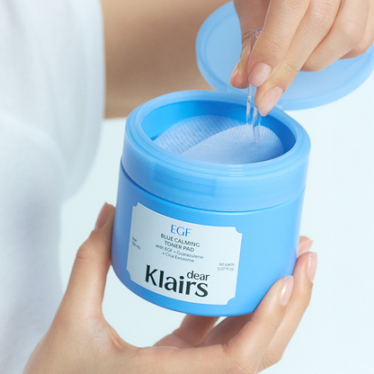 EGF Blue Calming Toner Pad 150 ml 60 Pads – Cruelty-Free | Hanara
