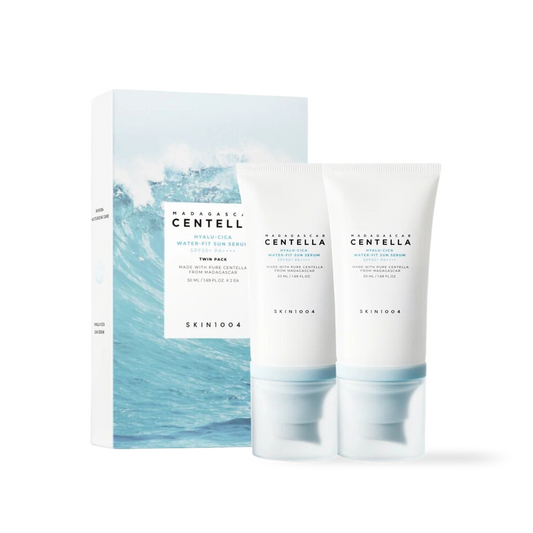 Madagascar Centella Hyalu-Cica Water-Fit Sun Serum Twin Pack 50ml – Cruelty-Free | Hanara